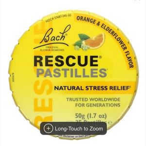 NEW Bach
Rescue Pastilles, Natural Stress Relief, Orange & Elderflower